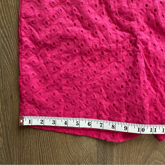 NWT The Limited Hot Pink Eyelet Tailored Shorts Cotton Pockets - Picture 16 of 16